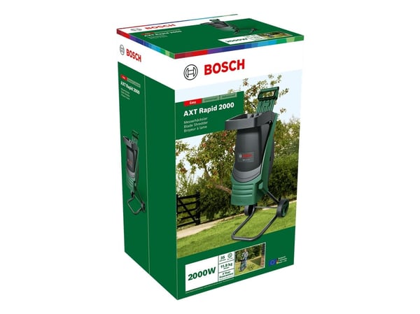 Bosch AXT RAPID 2000, 3,5 cm, 80 kg/h, Terä, musta, Vihreä, 3650 RPM, 12 Nm