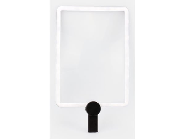 REALPOWER LED-forstørrelsesglass HL-1, rektangulært LED-leseforstørrelsesglass for oppheng
