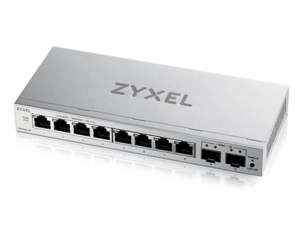 Zyxel GS1200v3 Series GS1200-10v3 - Switch - Styrt - 8 x 10/100/1000 + 2 x Gigabit SFP - stasjonær