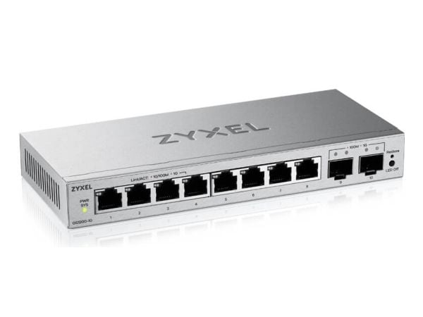 Zyxel GS1200v3 Series GS1200-10v3 - Switch - Styrt - 8 x 10/100/1000 + 2 x Gigabit SFP - stasjonær