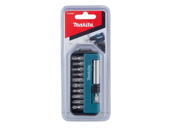 Makita - Spissett for skrutrekker - 11 deler - torx, phillips, pozidriv - lengde: 25 mm