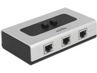 Delock Switch RJ45 10/100/1000 2 port manual bidirectional - Switch - 2 x 10/100/1000 - stasjonær