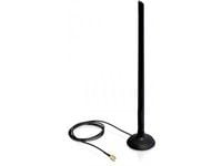 Delock SMA WLAN Antenna with Magnetic Stand and Flexible Joint 6.5 dBi - Antenne - Wi-Fi - 6.5 dBi - rundtstrålende