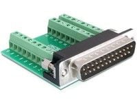 Delock - Seriell adapter - 9-pins terminalblokk (hunn) til DB-25 (hann)
