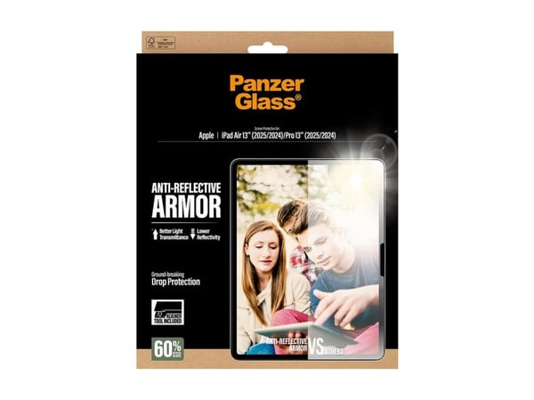 PanzerGlass - Skjermbeskyttelse for nettbrett - anti-reflekterende rustning, med FASTFIT-verktøy, ultra-bred passform - glass - for Apple 13-inch i...