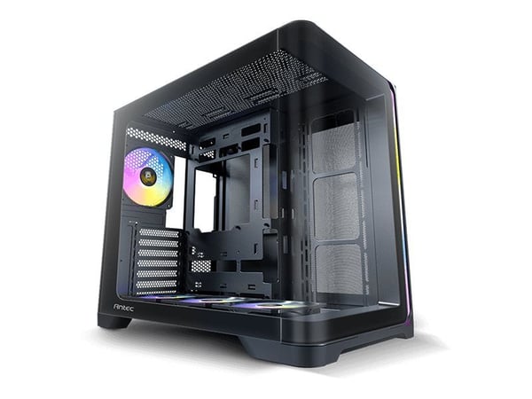 Antec Constellation Series C5 Curve ARGB - Mid tower spel - ATX - genomskinlig sidopanel (härdat glas) - svart - USB/Audio/Mic