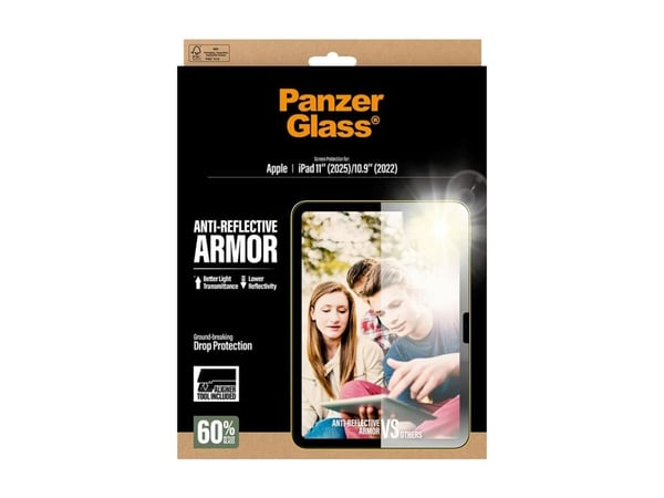 PanzerGlass - Skjermbeskyttelse for nettbrett - anti-reflekterende rustning, med FASTFIT-verktøy, ultra-bred passform - glass - for Apple 10.9-inch...