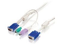 LevelOne ACC-2103, 5 m, Hvit, VGA + PS/2, VGA, Hankjønn/hankjønn, KVM-0217US KVM-0217DE KVM-0831 KVM-1631 KVM-8901US KVM-8901DE KVM-8901FR KVM-8901UK