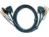 ATEN 2L-7D05U - Video- / USB / audio-kabel - USB, mini-phone stereo 3.5 mm, DVI-D (hann) til mini-phone stereo 3.5 mm, USB-type B, DVI-D (hann) - 5 m