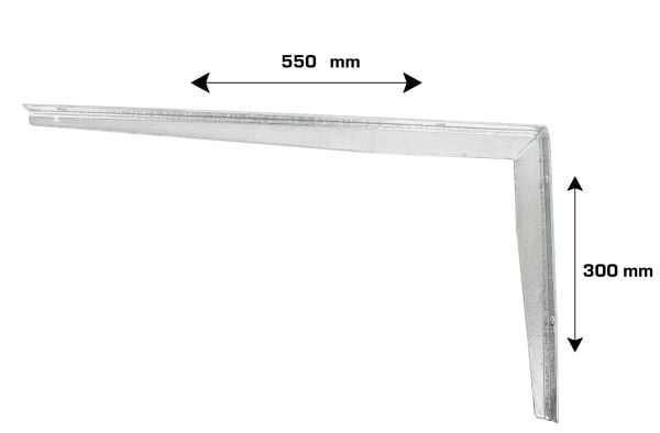 HOME It® bordbæring med T-profil 30 x 55 cm galvaniseret