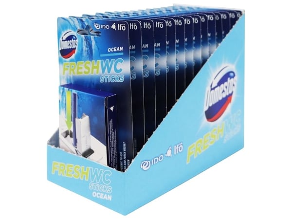 Luftfrisker/Toiletfrisker Domestos WC Sticks Ocean Fresh med Parfume til IFÖ WC,1 pk x 5 stk/krt