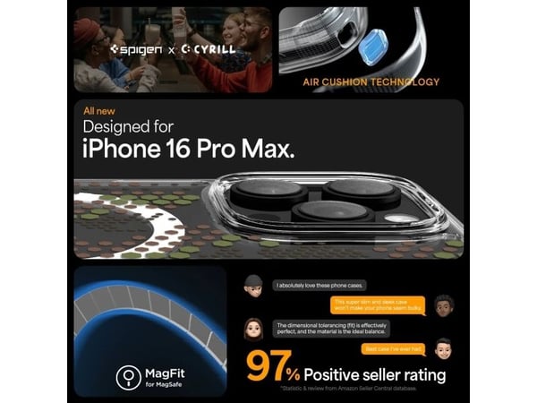 Spigen Ultra Hybrid (MagFit), Etui, Apple, iPhone 16 Pro Max, 17,5 cm (6.9"), Grønn, Gjennomsiktig