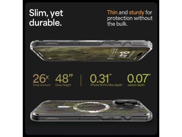 Spigen Ultra Hybrid (MagFit), Etui, Apple, iPhone 16 Pro Max, 17,5 cm (6.9"), Grønn, Gjennomsiktig