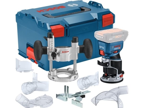 Bosch GKF 18V-8, musta, Sininen, 30000 RPM, 6, 6.35 (1/4"), 8 (5/16"), 10000 RPM, 95 dB, 87 dB - SOLO