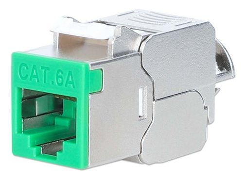 Intellinet 766623791335, Flat, Grønn, RJ-45, IDC, Hunkjønn, Gull