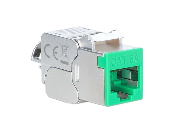 Intellinet 766623791335, Flat, Grønn, RJ-45, IDC, Hunkjønn, Gull