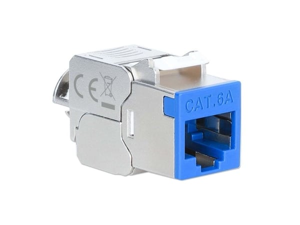 Intellinet Cat6a 10G STP Keystone moduuli sininen (791342)