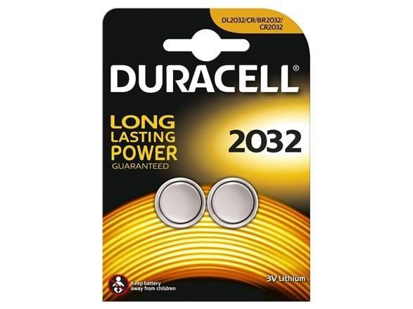 Duracell batteri, Electronics CR2032, 2 stk.