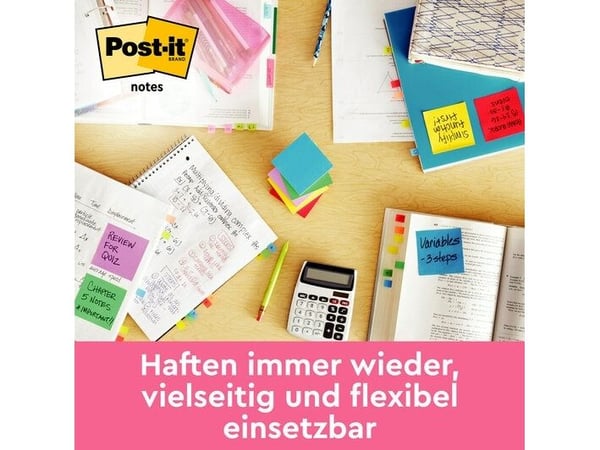 3M 654-6-POP, firkant, Flerfarget, Papir, 76 mm, 76 mm, 100 ark