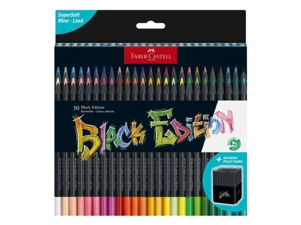 Faber-Castell Black Edition, Flerfarget, 50 stykker