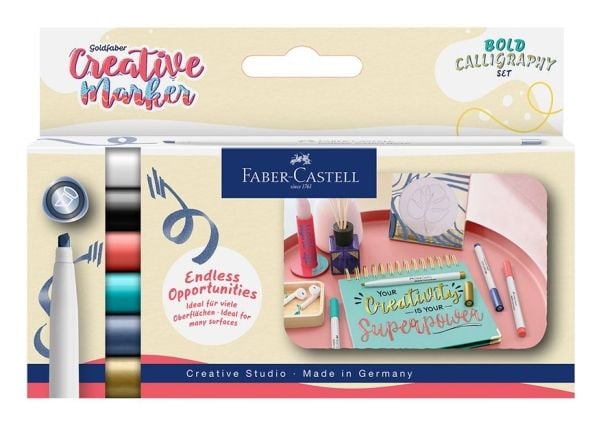 Faber-Castell Gofa C, Flerfarget, Flerfarget, 6 farger, Fin tupp, Rektangel, 1,5 mm