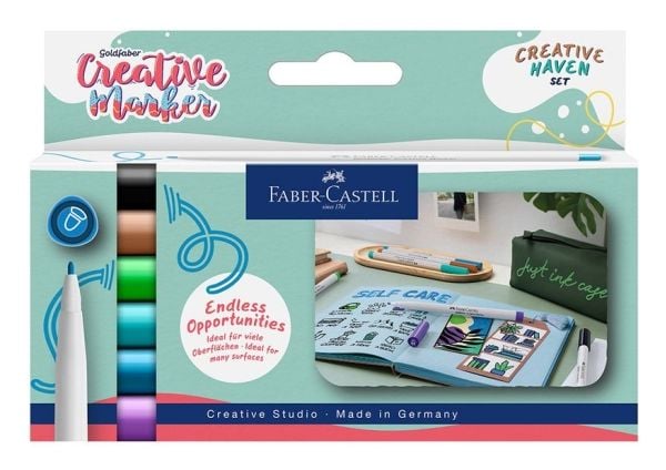 Faber-Castell Gofa, Flerfarget, Flerfarget, 6 farger, Fin tupp, Rektangel, 1,5 mm