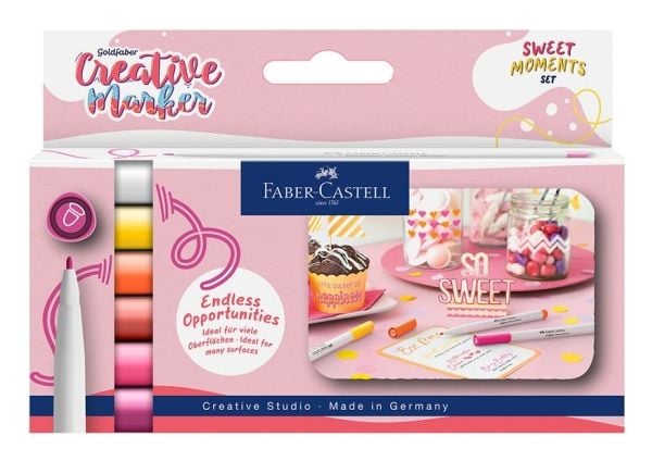 Faber-Castell Gofa, Flerfarget, Flerfarget, 6 farger, Fin tupp, Rund, 1,5 mm