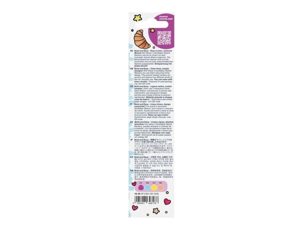 Faber-Castell 164817, 4 styck, Beige, Blå, Rosa, Gul, Multifärg, Återvunnen plast, Alkoholbaserat bläck, Vuxen/Barn
