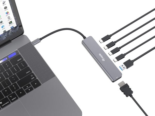Equip 133500, Koblet med ledninger (ikke trådløs), USB 3.2 Gen 1 (3.1 Gen 1) Type-C, 100 W, Grå, 4K Ultra HD, 3840 x 2160 piksler