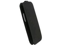 Krusell SlimCover - Beskyttende deksel for mobiltelefon - lær - svart - for Samsung Galaxy S III