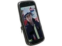 Krusell Classic - Eske for mobiltelefon - lær - grå, svart - for Samsung Galaxy Nexus