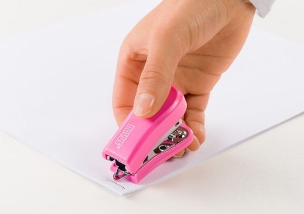 Novus MINI, 12 ark, Rosa, 24/6, 26/6, Metall, Plast, 80 g/m ^, 2 cm