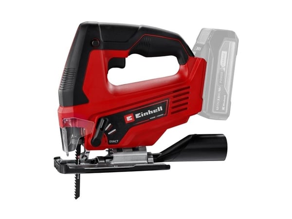 Einhell TC-JS 18 Li, Toppgrep, Svart, Rød, 45°, 45°, Plast, Stål, Tre, Aluminium - SOLO