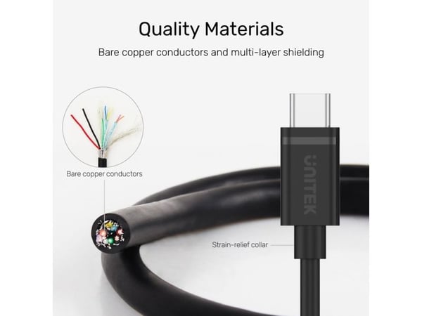 USB-kabel Unitek USB Type-C till USB Type-C-kabel 2m