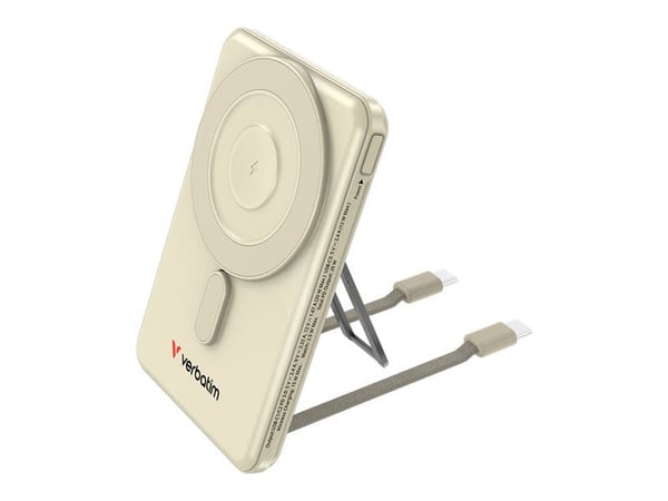 Verbatim Charge 'n' Go - Trådløs nødlader - magnetisk, to kabler - 5000 mAh - 38.5 Wh - 20 watt - 2.4 A - PD 3.0, Fast Charge, Apple 2.4A, QC 3.0 -...
