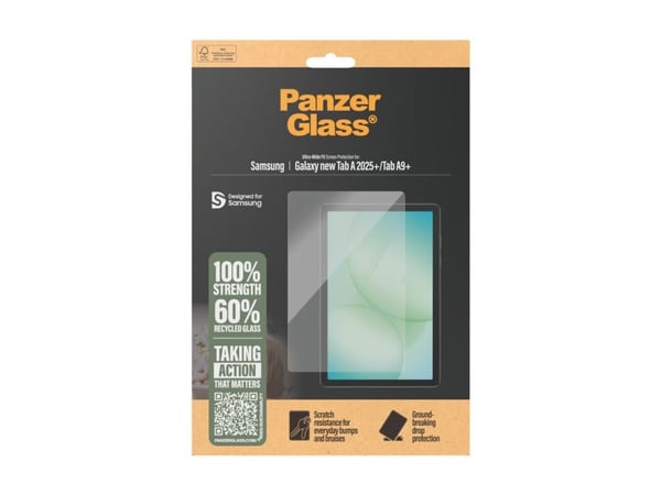 PanzerGlass - Skjermbeskyttelse for nettbrett - ultrabred passform - glass - for Samsung Galaxy Tab A11+, Tab A9+