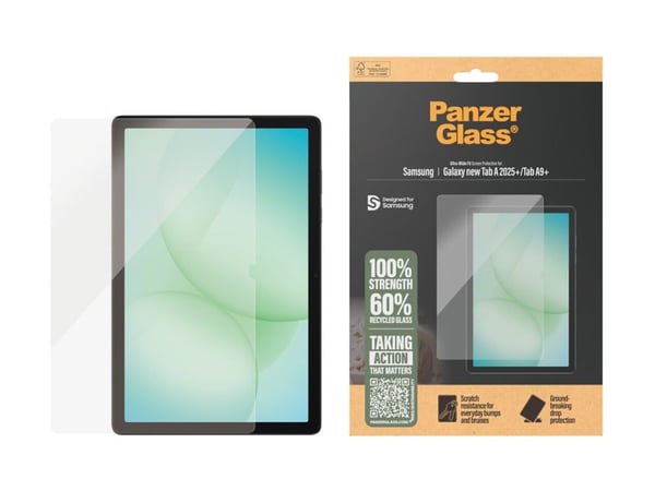 PanzerGlass - Skjermbeskyttelse for nettbrett - ultrabred passform - glass - for Samsung Galaxy Tab A11+, Tab A9+