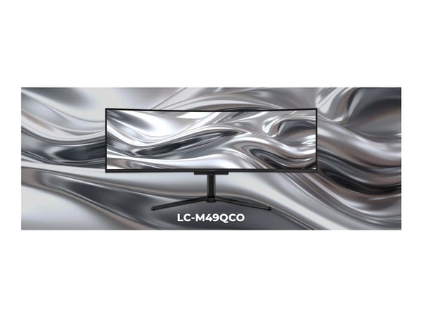 LC Power LC-M49QCO - LCD-skjerm - kurvet - 49" - 5120 x 1440 Dual Quad HD @ 144 Hz - 1000 cd/m² - 0.03 ms - 2xHDMI, DisplayPort - høyttalere - svart