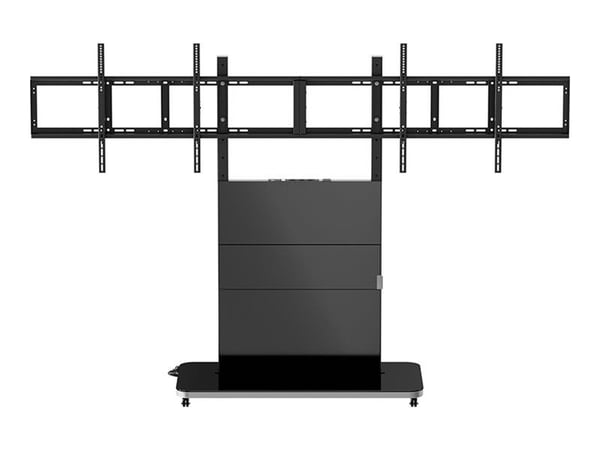 HAGROR vagn 600x400mm svart 2x 55kg/2x 55-65''