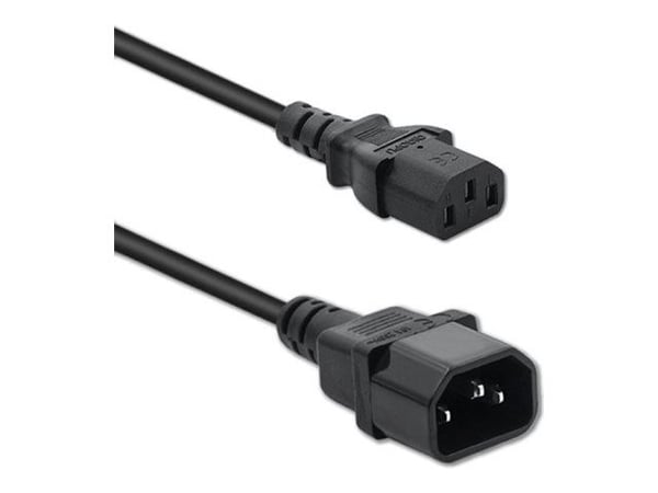 QOLTEC 50457 Kaapeli zasilający do UPS IEC C13/C14 3x0.75mm 1m