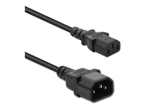 QOLTEC 50459 Kaapeli zasilający do UPS IEC C13/C14 3x1.0mm 1.5m