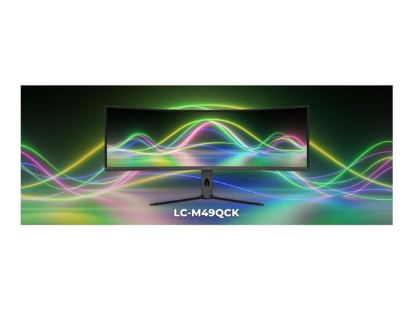 LC Power LC-M49QCK - LED-skjerm - kurvet - 49" - 5120 x 1440 Dual Quad HD @ 120 Hz - VA - 300 cd/m² - 3000:1 - 3 ms - 2xHDMI, DisplayPort - svart
