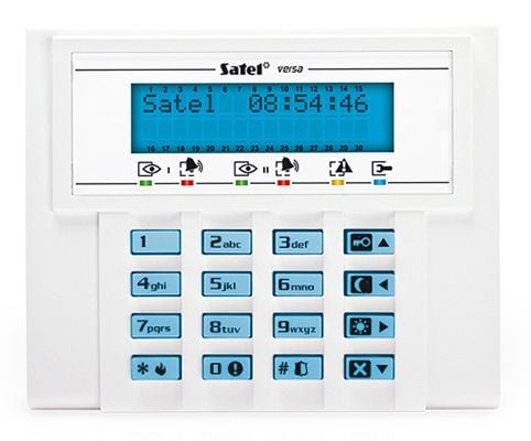 Manöverpanel för larmsystem LCD blå bakgrundsbelysning för VERSA VERSA-LCD-BL-system