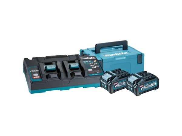 Batteripakke, Makita XGT, 40V, 395x295x215mm, blå, 2x 4,0Ah