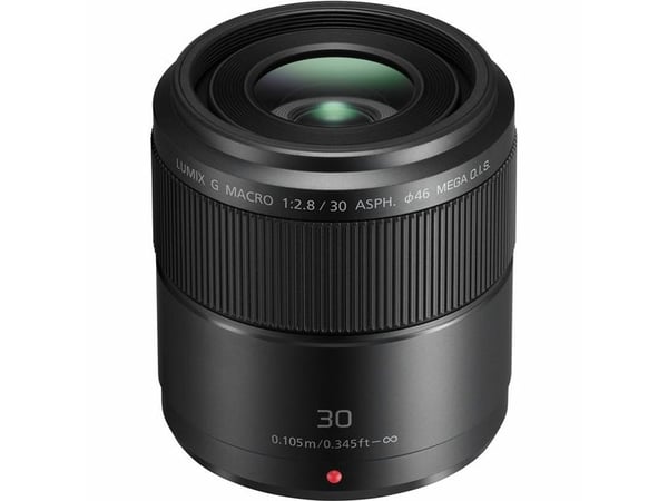 Panasonic Lumix G Macro 30mm / F2.8 ASPH. / MEGA O.I.S., Makro, 9/9, Bildestabilisator, Micro Four Thirds (MFT)