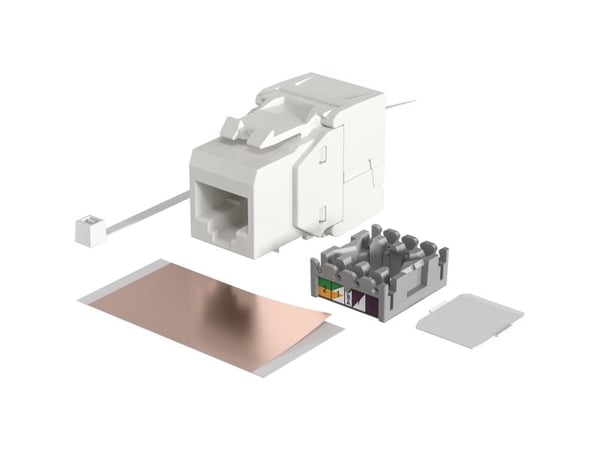EFB-Elektronik RJ45 Keystone UTP, Cat.6, 250MHz, komponenter sertifisert, hvit Produsent: EFB Elektronik (E-20080)