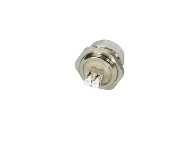 LC Duplex IP67 gjennomføringskobling, metalldesign, keramisk hylse, serviceport (IP67DFKLCDMHS)