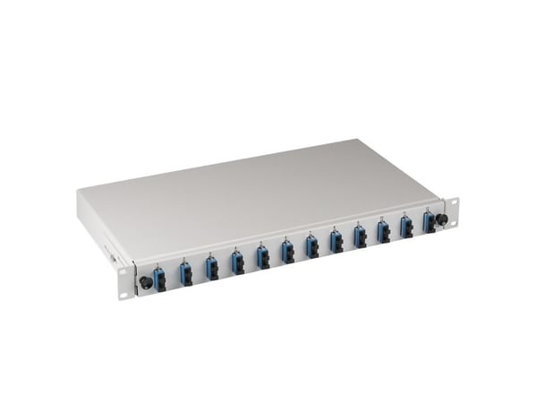 Skjøteboks SC 9/125µ OS2 uttrekkbar 12 pigtails / 6 koblinger (B71223L12)
