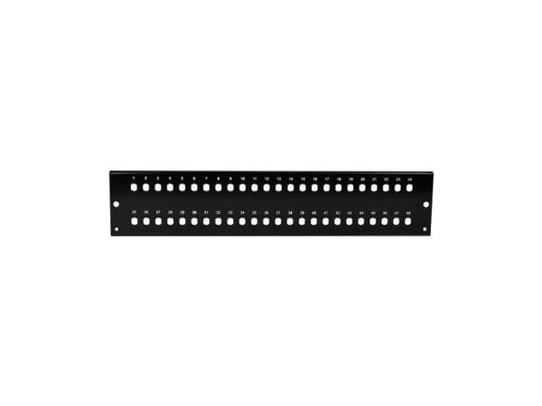 EFB Electronics etupaneeli 2 U 48 x ST/FC D-aukko musta (VSB2HE-FP-SW-48ST)