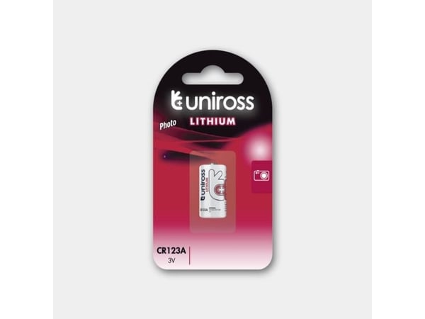 Uniross U1CR123A, Engangsbatteri, CR123A, Lithium, 3 V, 1 stykker, Flerfarget